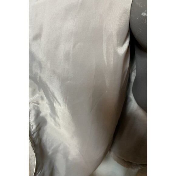 Maurices XL Teddy Bear Jacket Lined Gray Sherpa Zipped Drawstring - Picture 8 of 16